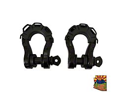 Mojab Offroad 3/4-Inch Heavy Duty Steel Shackle Set; Black