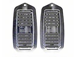 Billet Door Jamb Vents with FLAG logo; Machined Finish (70-72 Monte Carlo)