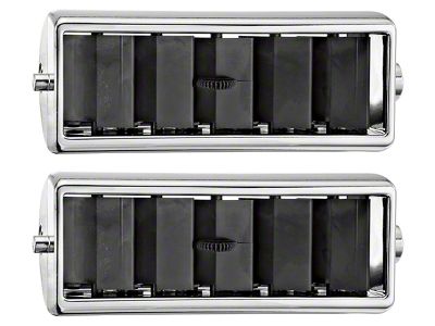 Center Air Outlets; Black and Chrome (70-72 Monte Carlo)
