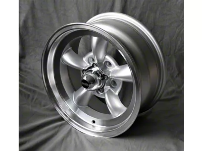 Torque Thrust Style Silver/Diamond Cut Wheel; 15x7; -5mm Offset (70-77 Monte Carlo)