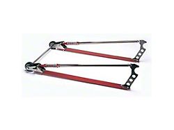Moroso Professional Wheel-E-Bars; Red/Chrome (Universal; Some Adaptation May Be Required)