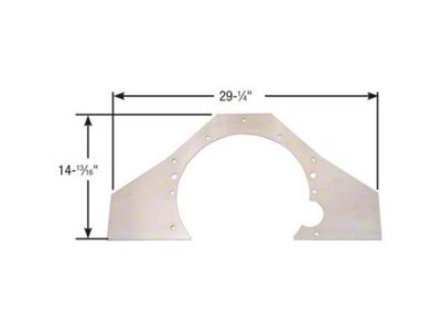 Moroso Mid Motor Plate; Aluminium (98-02 5.7L Firebird)