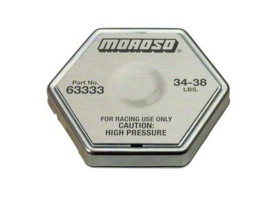 Moroso Radiator Cap; 34 to 38 PSI (Universal; Some Adaptation May Be Required)