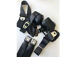 Morris Classic Concepts 3-Point Front Retractable Seat Belts with 9-Inch Extender Brackets for TMI Seats; Flame Red (67-69 Camaro Coupe)