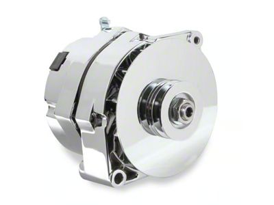 Mr. Gasket 1-Wire Alternator; 140-Amp; Chrome (71-86 Big Block V8 Corvette C3 & C4)