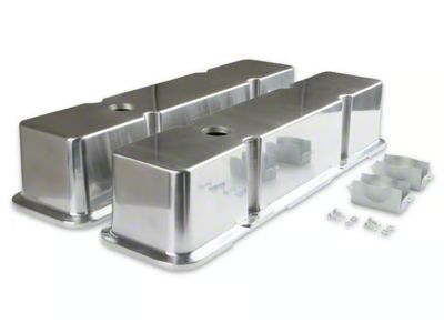 Mr. Gasket Aluminum Tall-Style Valve Covers; Polished (58-86 Small Block V8 Corvette C1, C2, C3 & C4)