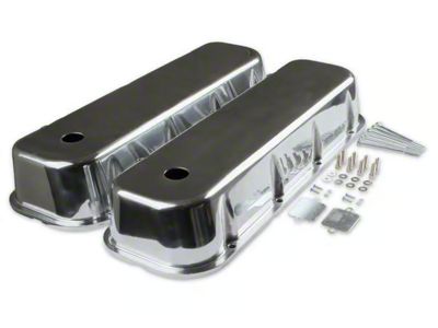 Mr. Gasket Cast Aluminum Tall Valve Covers; Polished (65-74 Big Block V8 Corvette C2 & C3)