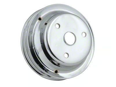 Mr. Gasket Crankshaft Pulley; Chrome; Double Groove (69-85 Small Block V8 Corvette C3 & C4)