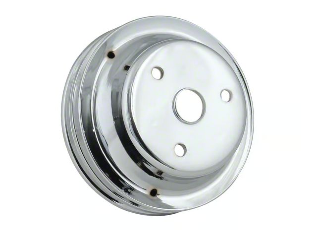 Mr. Gasket Crankshaft Pulley; Chrome; Double Groove (69-85 Small Block V8 Corvette C3 & C4)