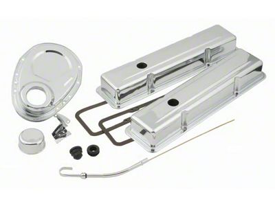 Mr. Gasket Engine Dress-Up Kit; Chrome (60-85 Small Block V8 Corvette C1, C2, C3 & C4)