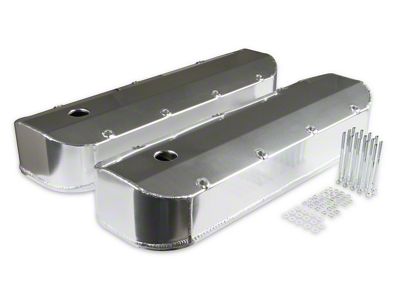 Mr. Gasket Fabricated Aluminum Valve Covers with Breather Holes; Long Bolt (65-74 Big Block V8 Corvette C2 & C3)