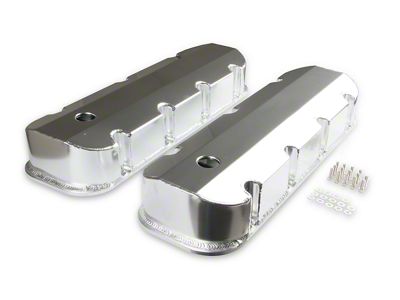 Mr. Gasket Fabricated Aluminum Valve Covers with Breather Holes; Short Bolt (65-74 Big Block V8 Corvette C2 & C3)