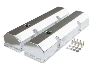 Mr. Gasket Fabricated Aluminum Valve Covers; Silver (58-86 Small Block V8 Corvette C1, C2, C3 & C4)