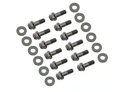 Mr. Gasket Intake Manifold Bolt Set; Super Flanged Head; Grade 5; Black (55-96 Small Block V8 Corvette C1, C2, C3 & C4)