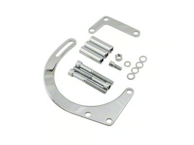 Mr. Gasket Lower Alternator Mounting Kit; Chrome (55-91 Small Block V8 Corvette C1, C2, C3 & C4)