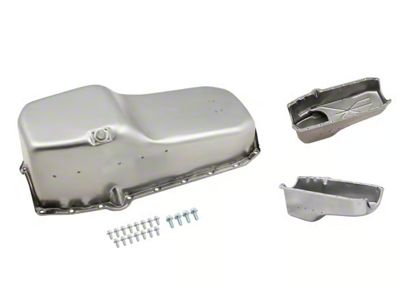 Mr. Gasket Oil Pan; Natural Unfinished Steel (55-81 Small Block V8 Corvette C1, C2 & C3)