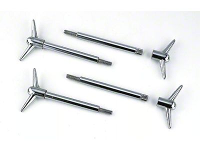 Mr. Gasket Valve Cover Y Wing Bolts; 1/4-20 x 5/8-Inch; Chrome Plated (55-86 Corvette C1, C2, C3 & C4)