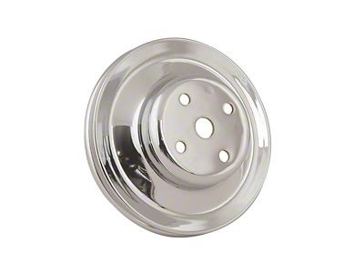 Mr. Gasket Water Pump Pulley; Chrome; Double Groove (69-74 Corvette C3)