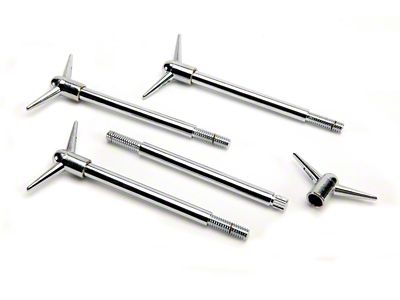 Mr. Gasket Valve Cover Y Wing Bolts; 5/16-18 x 5/8-Inch; Chrome Plated (67-81 V8 Firebird)