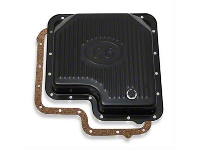 Mr. Gasket C6 Transmission Oil Pan; Black Steel (66-79 Thunderbird)