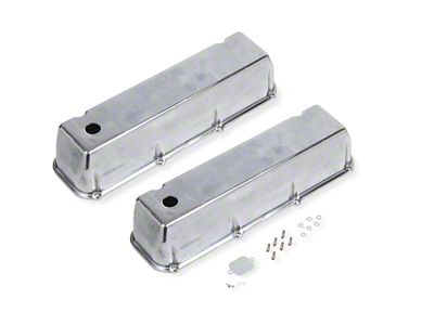 Mr. Gasket Cast Aluminum Tall Valve Covers; Polished (68-76 Big Block V8 Thunderbird)