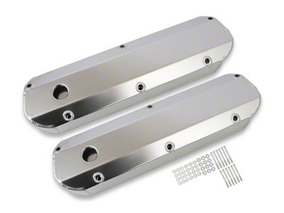 Mr. Gasket Fabricated Aluminum Valve Covers; Silver (77-79 V8 Thunderbird)