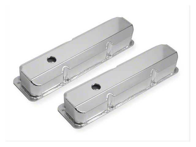 Mr. Gasket Fabricated Aluminum Valve Covers; Silver; Short Bolt (58-69 Big Block V8 Thunderbird)