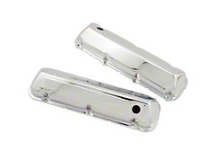 Mr. Gasket Valve Covers with Baffle; Chrome (68-76 Big Block V8 Thunderbird)