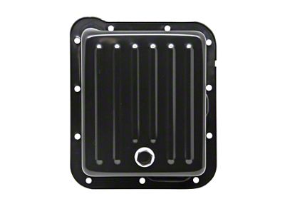 C6 Case Fill Style Transmission Pan; Black (65-73 Mustang)