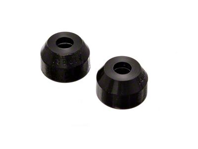 Tie Rod Dust Boots; Round Style; Black (64-66 Mustang, Excluding GT350)