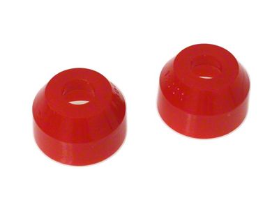 Tie Rod Dust Boots; Round Style; Red (64-66 Mustang, Excluding GT350)