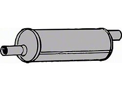 Muffler - Ford Script Copy Of Original - 4 Cylinder And 85 HP V8 - Passenger (1933-1934 Ford Car; 1934-1939 Ford Truck)