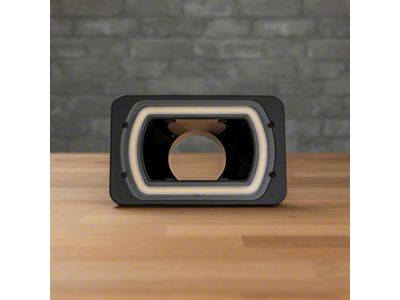 4x6-Inch Billet Air Intake with HDR Switchback Halo; Black (Universal; Some Adaptation May Be Required)