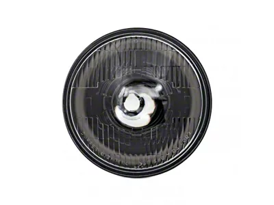 5.75-Inch High/Low Beam LED Headlight with HDR Smoked Switchback Halo with Original Glass; Black Housing; Clear Lens (Universal; Some Adaptation May Be Required)