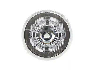 5.75-Inch High/Low Beam LED Headlight with HDR Smoked Switchback Halo with Original Glass; Chrome Housing; Clear Lens (Universal; Some Adaptation May Be Required)
