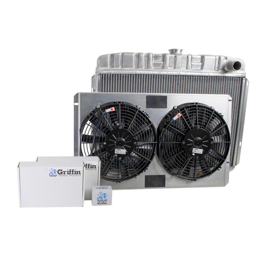Ecklers ComboUnit DownFlow Radiator; 2-Row (68-70 Big Block V8 Mustang ...