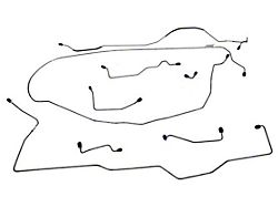 Complete Brake Line Set; OE Steel (Early 1967 V8 Mustang w/ Power Disc Brakes & 8-Inch Housing)