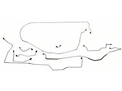 Complete Brake Line Set; OE Steel (Early 1967 V8 Mustang w/ Power Disc Brakes & 9-Inch Housing)