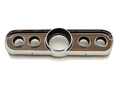 Dash Gauge Bezel; Woodgrain (65-66 Mustang w/ Deluxe Interior)