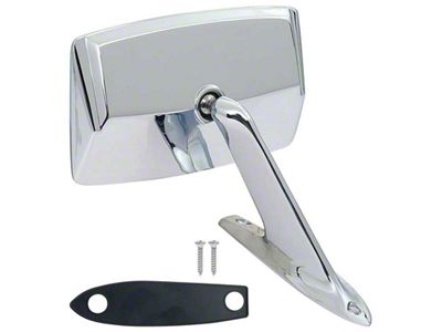 Door Mirror; Chrome; Driver Side (69-70 Mustang)