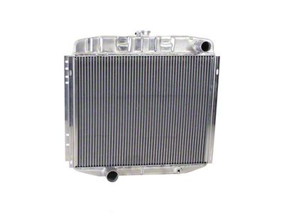 ExactFit DownFlow Radiator; 2-Row (67-70 I6, Late Model V8 Mustang w/ Manual Transmission)