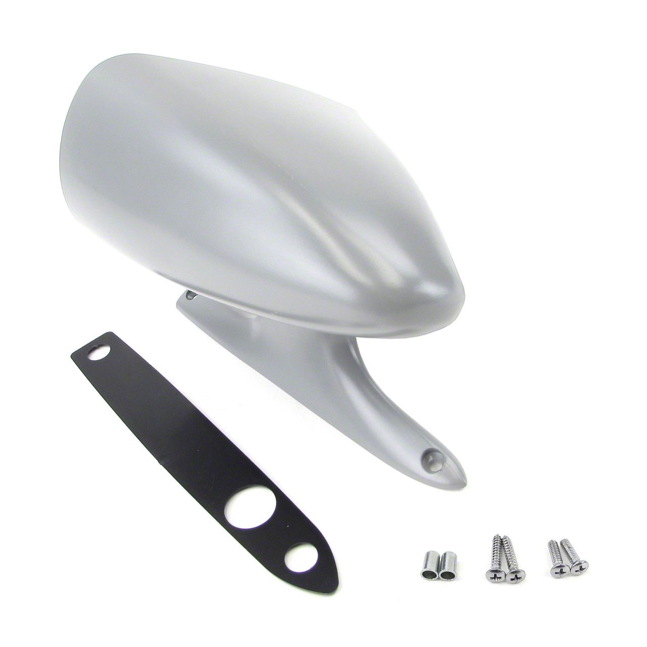 Ecklers Exterior Racing Mirror; Passenger Side; Unpainted (71-73
