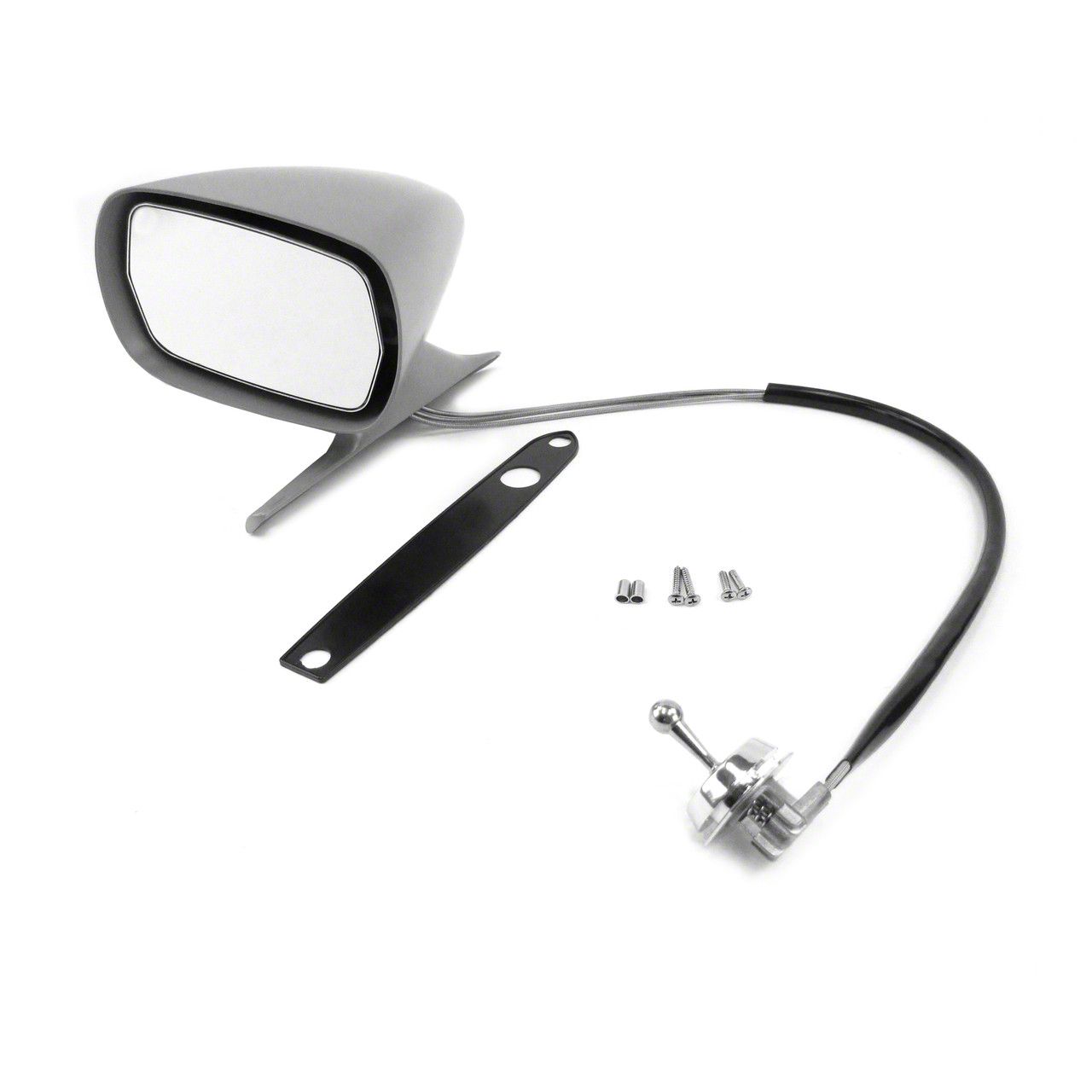 Ecklers Exterior Remote Racing Mirror; Driver Side; Unpainted (Late 69 ...