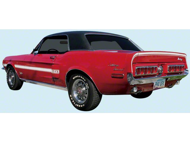 Ecklers GT/CS Stripe Kit; White (1968 Mustang)