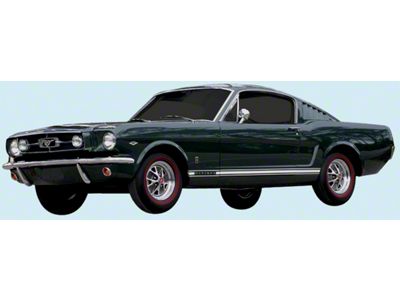 GT Side Stripe Kit; Red (64-66 Mustang GT)