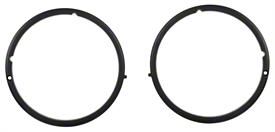 Ecklers Headlight Bezels; Outer (71-72 Mustang)