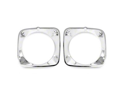 Headlight Doors; Polished (1973 Mustang)