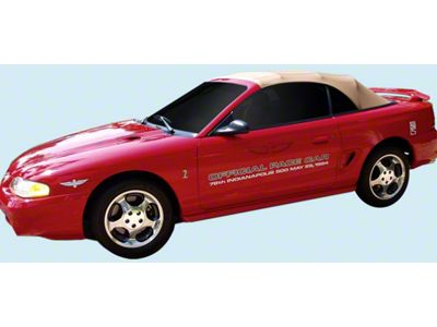 Indianapolis 500 Pace Car Door Decals; Charcoal/White (1994 Mustang Cobra)