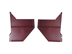 Kick Panels; Red (67-68 Mustang Coupe, Fastback)