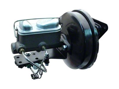 OE Style 9-Inch Single Disc/Drum Power Brake Booster; Black (66-70 Mustang w/ Automatic Transmission)